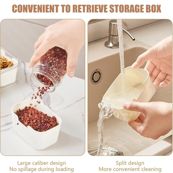 Clear and White Storage Organizer Box NWT - Picture 4 of 6